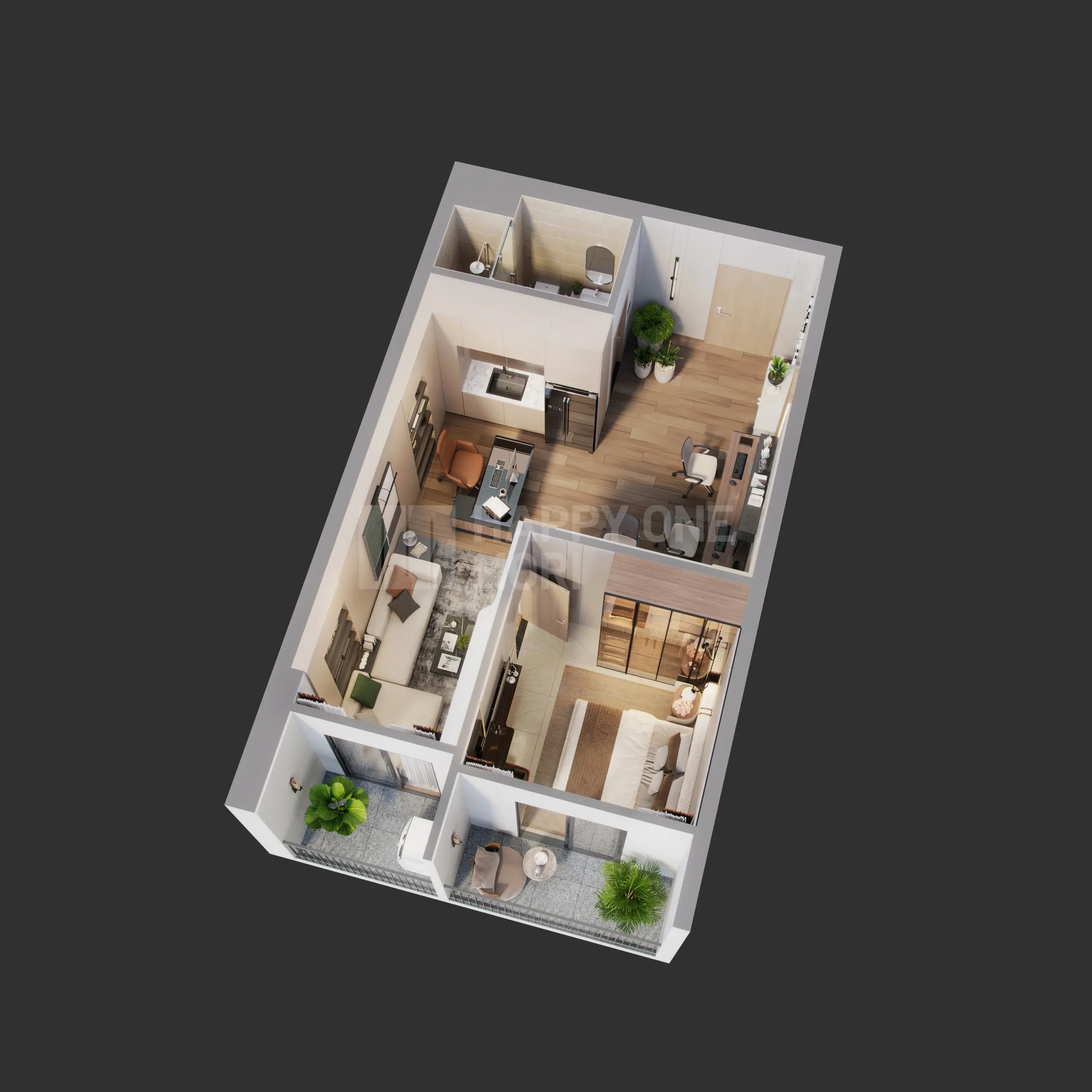 Căn Hộ Điển Hình Happy One Mori